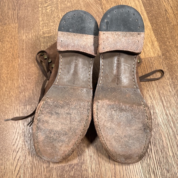 John Varvatos USA Bonham Suede Leather Brown Lace Combat Boots Mens US 8.5 - Picture 12 of 13